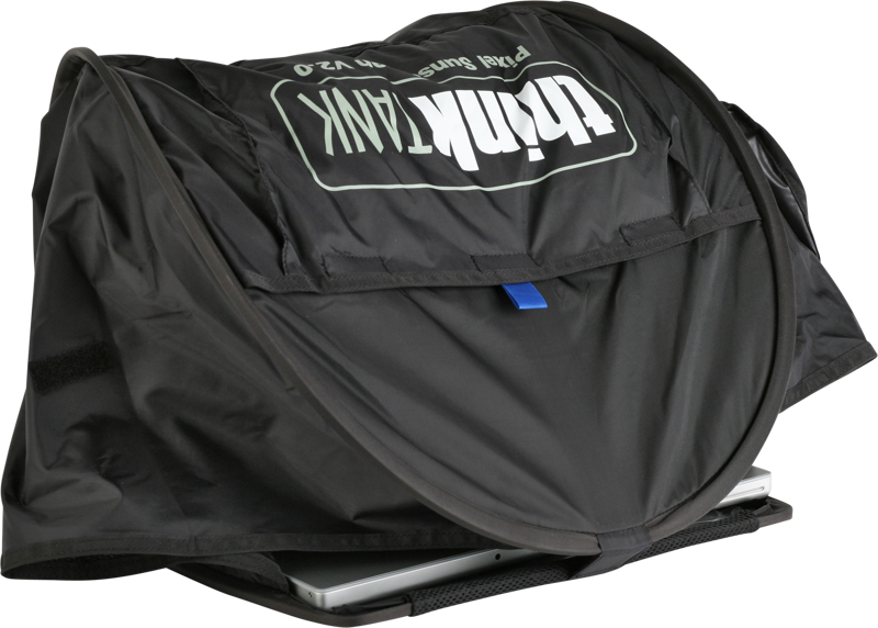 Portable sun shade for up to 17" laptops and monitors collapses for compact storage