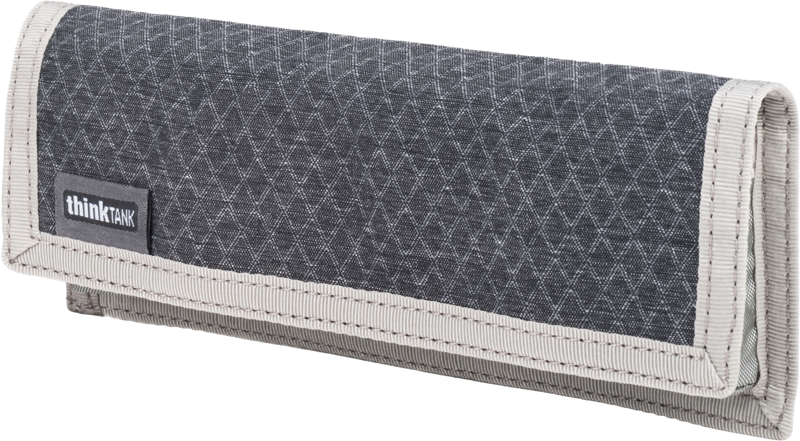 Compact carrier for up to four standard DSLR or Mirrorless batteries. Fits easily in your pocket or attaches to your belt or bags.