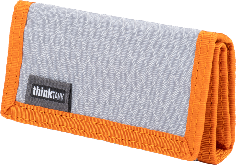 Convenient wallet for 9 SD or CFexpress Type A memory cards that fits easily in your pocket or attaches to your belt or bags.