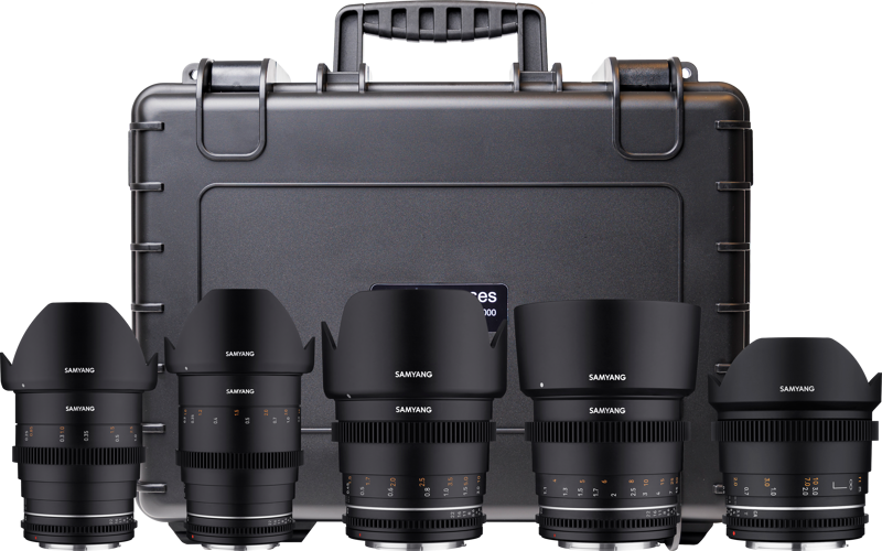SAMYANG 5 KIT 14/24/35/50/85 VDSLR MK2 Canon EF + hardcase