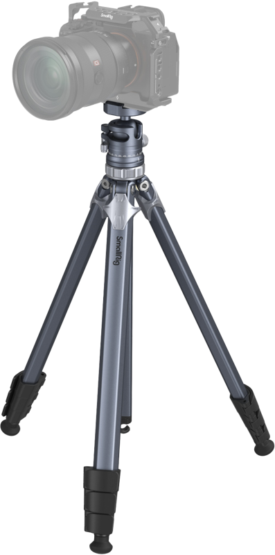 A compact aluminum alloy tripod specially designed with non-circular leg tubes and a non-circular center column design for maximum compactness and space-saving and maintains maximum stability.