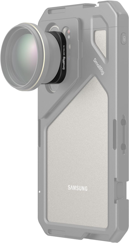 Supports 37mm threaded lens. It connects the T-mount backplate with a 37mm threaded lens mount to attach 37mm threaded lenses.