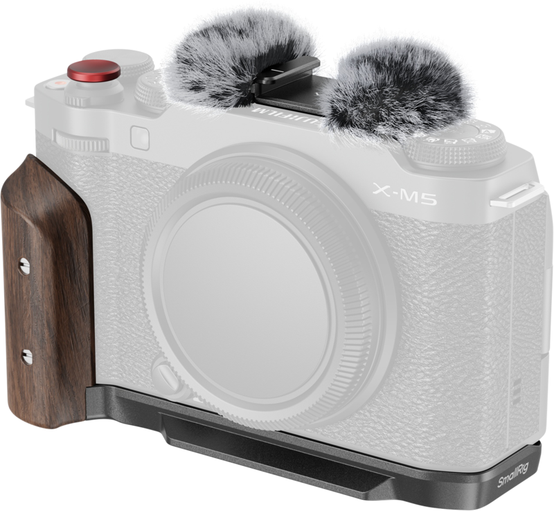 Designed to improve the camera grip. The handgrip is made of natural solid wood