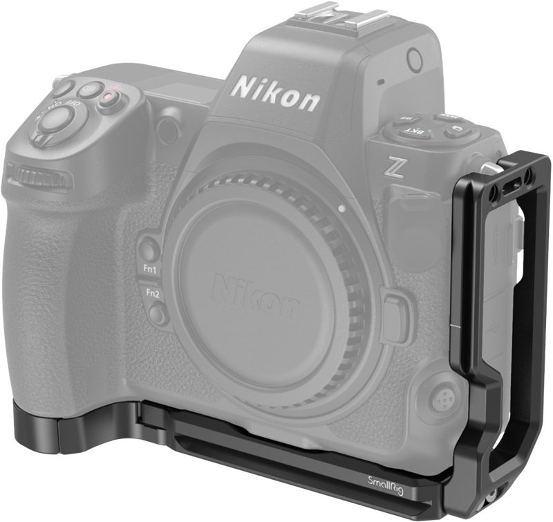 Designed for Nikon Z 8 to facilitate a switch between horizontal and vertical modes and to improve grip experience.