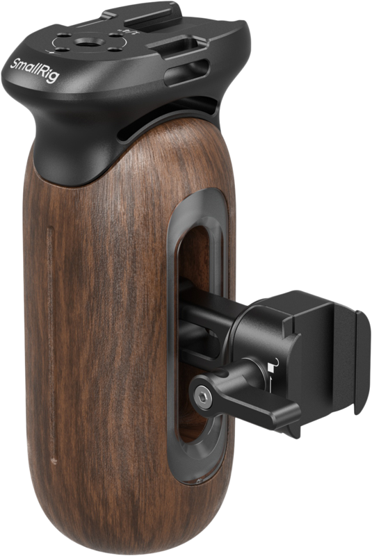 Designed for comfortable handheld shooting. It easily attaches to cages featuring a NATO rail using the NATO clamp and is securely tightened with an Allen wrench.
