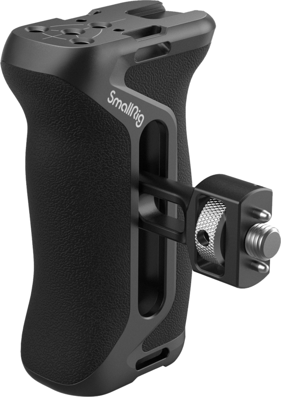 Designed to facilitate camera movement and stabilize dual-handed shooting while providing basic mounting points. The handle with high versatility is compatible with cages with ARRI 3/8"-16 locating holes. Features ergonomic design