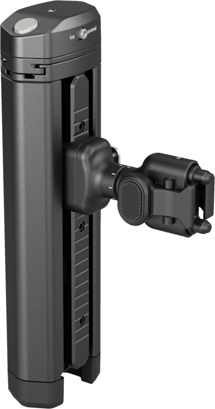 Offers an integrated grip solution for professional mobile video shooting. This handle allows for the attachment of an M.2 SSD drive to support external recording on smartphones. It also features a detachable wireless control enabling remote photo and video capturing