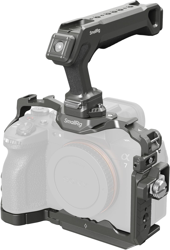 Designed to facilitate low-angle shots and protect the camera while offering a wide range of accessory mounts. It includes a cage