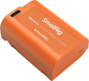 SMALLRIG 4979 Camera Battery USB-C Rechargeable DMW-BLK22 Orange