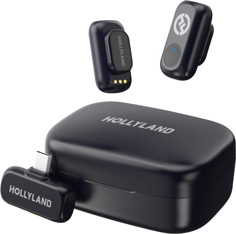 HOLLYLAND LARK A1 Duo with USB-C RX + Charging Case