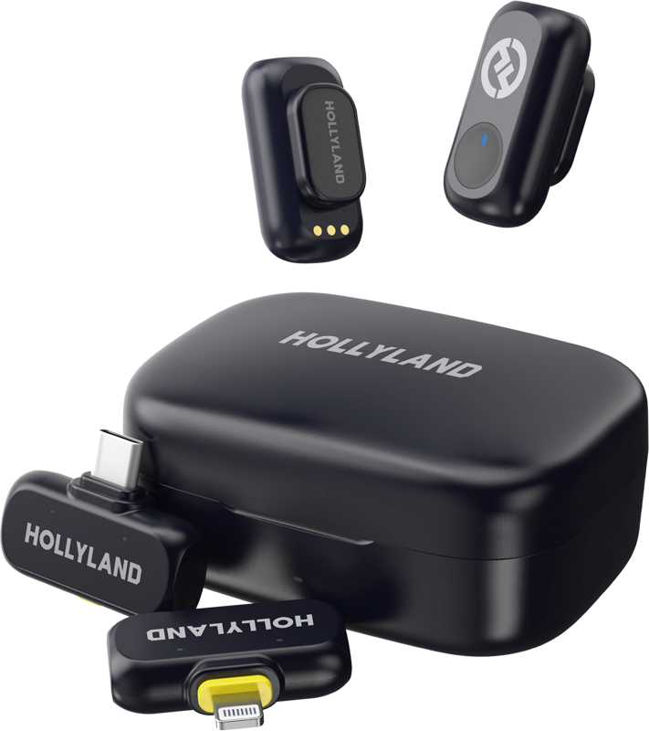 HOLLYLAND LARK A1 Combo with USB-C RX + Lightning RX + Charging Case