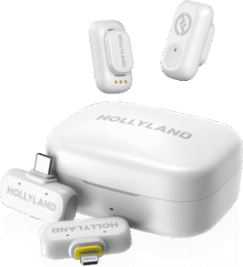 HOLLYLAND LARK A1 Combo Ivory White, with USB-C RX + Lightning RX + Charging Case