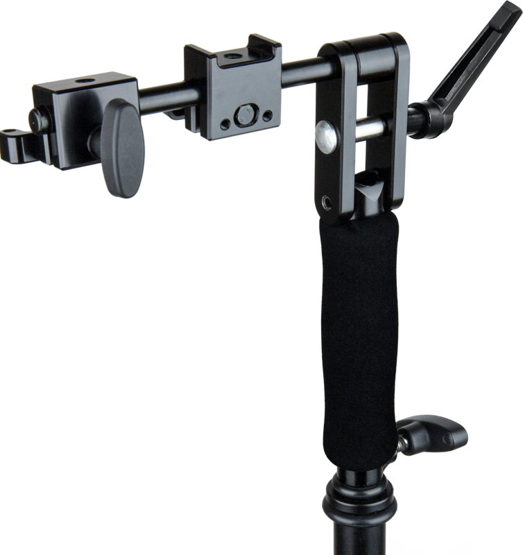 The Kupo ARRI WCU-4 Monitor-Bracket with handgrip allows you to place your monitor as close to the index mark of the focus knob as possible. Features include an ergonomically designed handgrip that transfers weight efficiently from the wrist to the biceps.