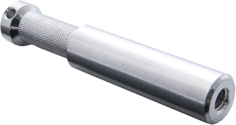 This 3.5” long 5/8” baby stud has a 3/8"-16 female thread which is designed to mount a stud on a tripod