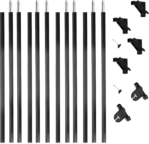 The Kupo 12ft x 12ft  - 360 x 360cm Butterfly Frame is made of heavy-duty 30mm square section aluminum tubes which can be easily locked together and disassembled for storage and transportation.