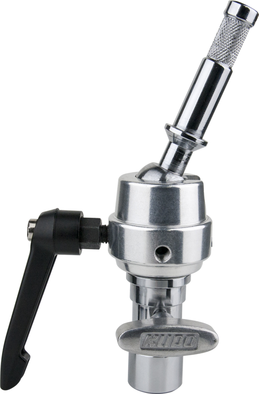 Designed to mount a lighting fixture or accessories on to a baby swivel pin and can be angled in almost any direction. Has a ratcheted handle to allow for easy positioning and complete axis locking and unlocking.