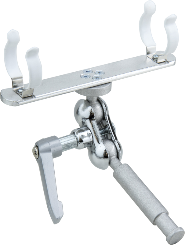 Designed for holding a single Kino Flo fluorescent lamp/tube with double spring steel clips. Easily mounts into a grip head and can be positioned easily with the swivel ball joint design.