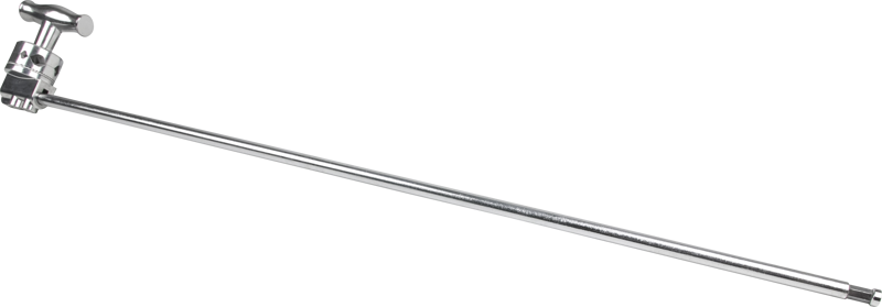 A 40" grip arm with a baby hex pin at the end with six milled flat surfaces. Now you can mount your light fixtures or accessories on the end of your grip arm like a mini boom.