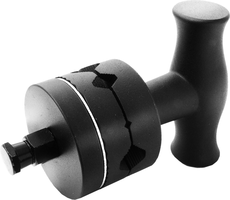 The Grip Head with Hex Stud is mounted to a hexagongal stud designed to fit the Super Convi Clamp and Super Viser Clamp systems.