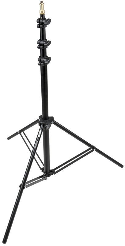 The Kupo Single Handed Stand is a 3.66m aluminum lightweight kit stand essential for the solo location photographer. As the name implies
