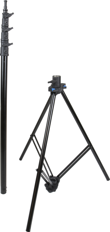 Kupo Click Stands are light weight aluminum kit stands perfect for the location photographer. They collapse flat and attach to one another with a simple click for easy transportation and storage.