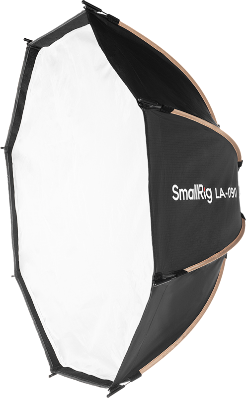 A versatile 90cm diameter octagonal softbox designed for multi-purpose use. The interface features a universal Bowens mount design