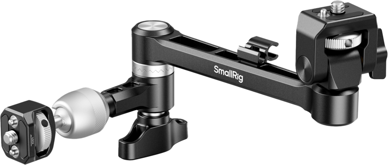 Designed for shoulder or tripod shooting. It features 1/4"-20 screws and retractable pins at both ends