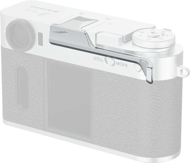 Designed to improve grip security during one-handed camera operation. The thumb grip easily slides into the camera's hot shoe mount for quick attachment and detachment.