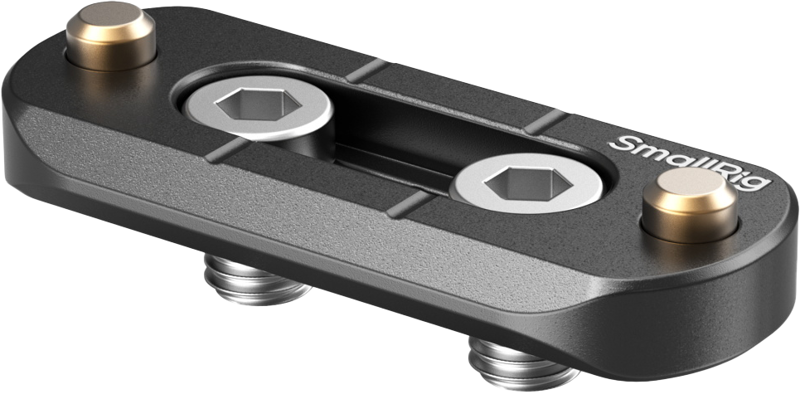 Mounts to camera rigs using two 1/4"-20 threaded screws. This rail can seamlessly integrate with SmallRig products with NATO clamps