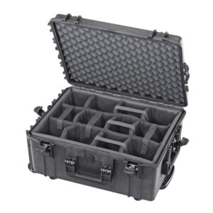 PANARO MAX540H245CAMTR waterproof case, trolley, black, padded dividers