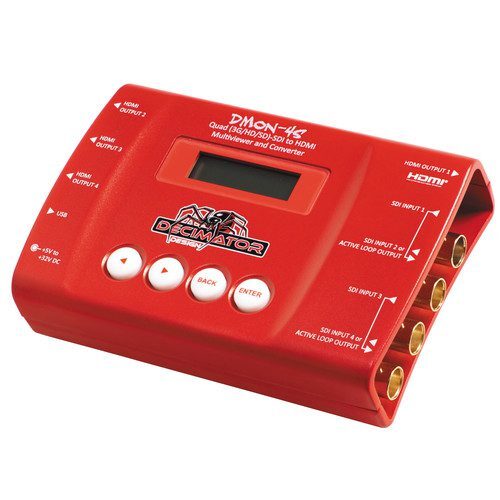 DECIMATOR DMON-4S quad-SDI to HDMI multi-viewer and converter