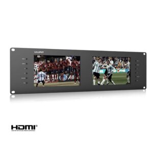 7" LILLIPUT RM-7028/S rackmount dual monitor system, 3G-SDI, HDMI