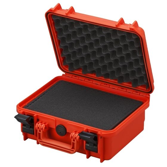 PANARO MAX300S waterproof case, orange, cubed foam
