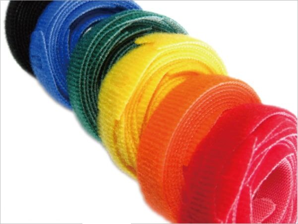 1/2" x 8" RIP-TIE Lite CableWrap, 10 Rolls of 10, RAINBOW COLORS