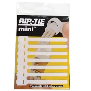 1/4" x 3.5" RIP-TIE Mini, 7-pack, WHITE