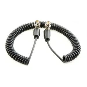 SHAPE 50cm SDI coiled BNC cable with 90° angled connectors