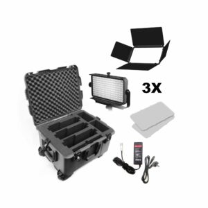 3 x Black KINOTEHNIK Practilite 802 Kit with Accessories