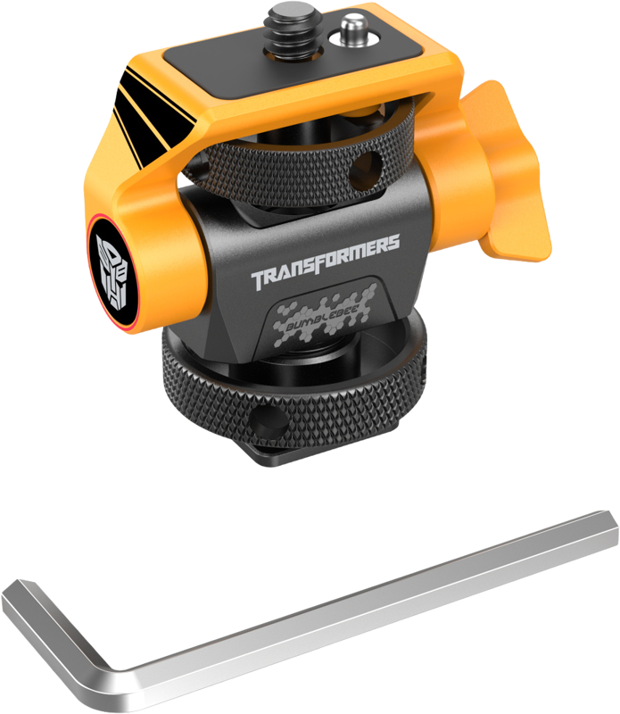 SMALLRIG 5519 Swivel and Tilt Adjustable Monitor Support with Cold Shoe（BumbleBee Edition）