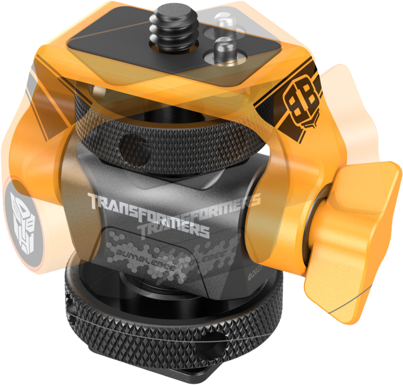 SMALLRIG 5519 Swivel and Tilt Adjustable Monitor Support with Cold Shoe（BumbleBee Edition）