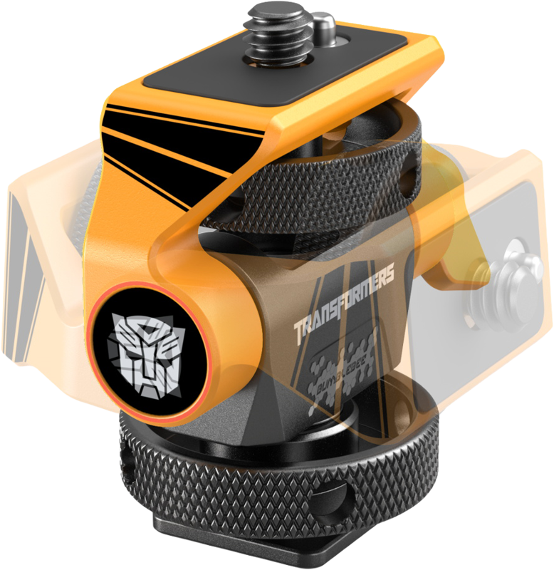 SMALLRIG 5519 Swivel and Tilt Adjustable Monitor Support with Cold Shoe（BumbleBee Edition）