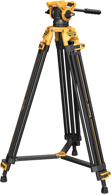 SMALLRIG 5523 Video Tripod with Heavy-Duty Fluid Head AD-01 (BumbleBee Edition）