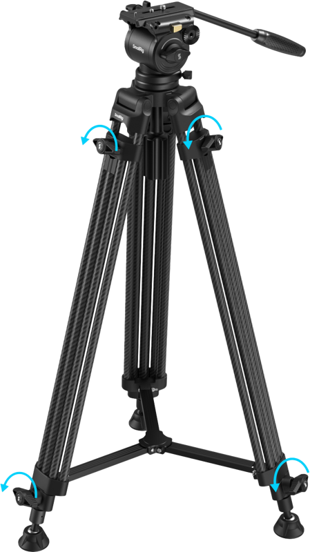 SMALLRIG 5441 AD14 Heavy-Duty Carbon Fiber Tripod