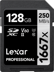 LEXAR SDXC Pro 1667X UHS-II U3 R250/W120 (V60) 128GB