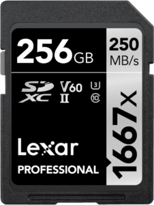 LEXAR SDXC Pro 1667X UHS-II U3 R250/W120 (V60) 256GB