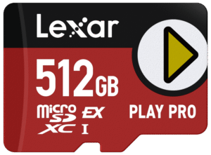 LEXAR microSDXC Express PLAY Pro Express 7.1, R900/W600 C10 U3 UHS-I (V30) 512GB