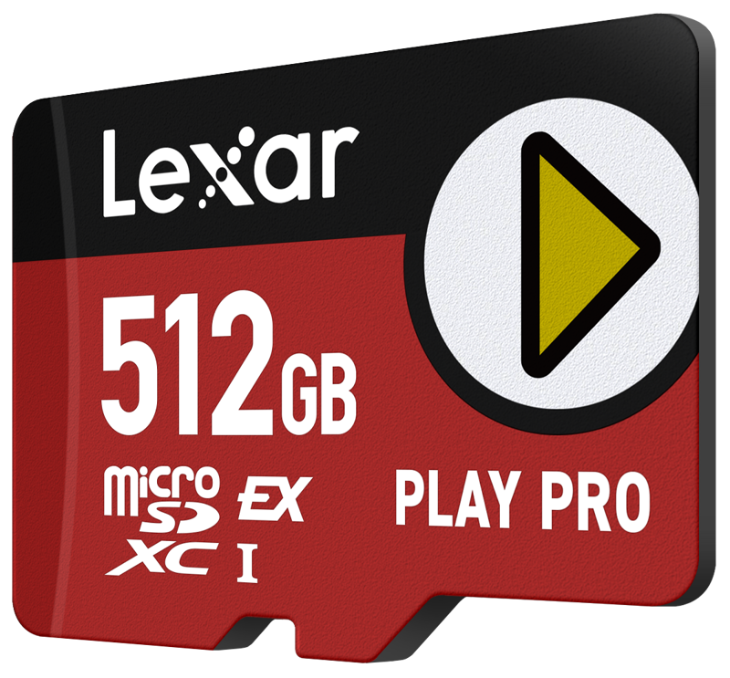 the Lexar PLAY PRO microSDXCExpress Card gives gamers an epic performance power- up. With capacity up to 1TB