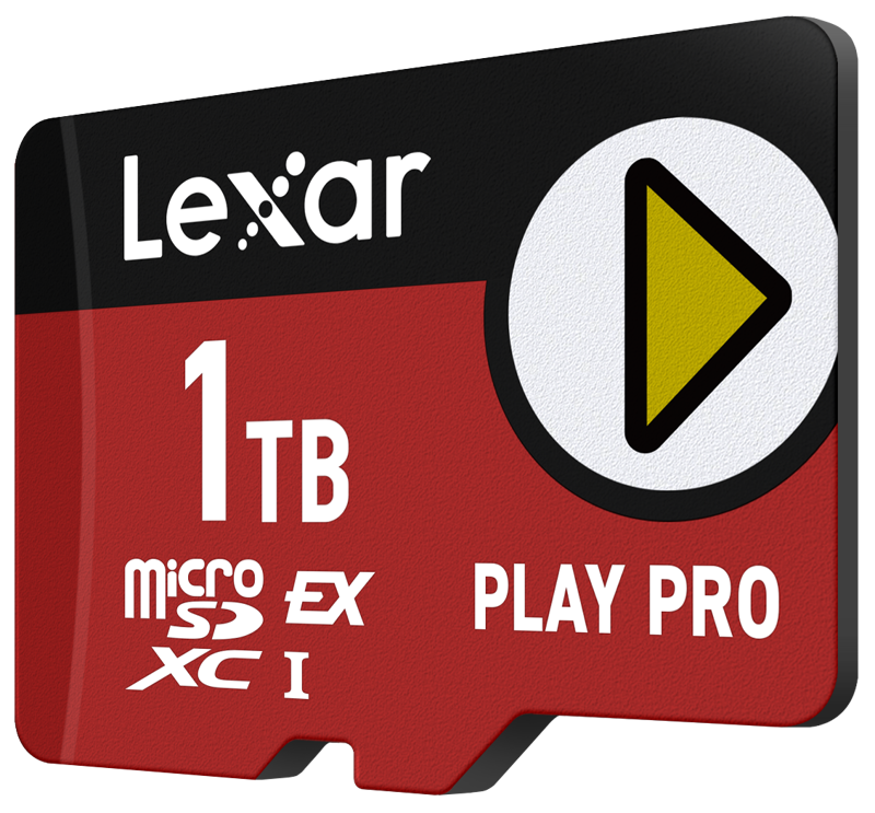 the Lexar PLAY PRO microSDXCExpress Card gives gamers an epic performance power- up. With capacity up to 1TB