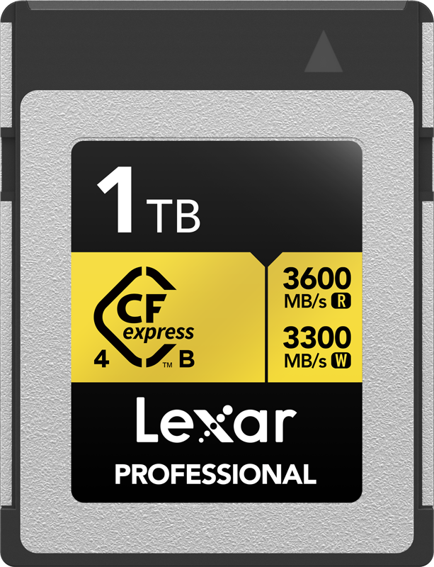 Experience the CFexpress 4.0 advantage and capture 8K raw cinema-quality video with the 1TB Professional GOLD CFexpress 4.0 Type B Memory Card from Lexar