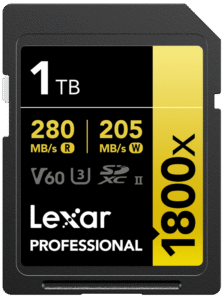 LEXAR SDXC Pro 1800x U3 UHS-II R280/W210 (V60) 1TB
