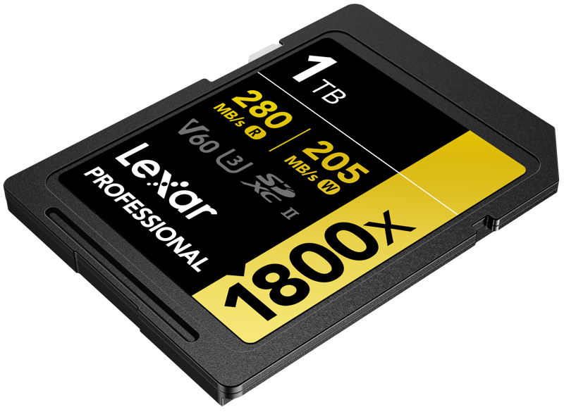 LEXAR SDXC Pro 1800x U3 UHS-II R280/W210 (V60) 1TB